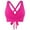 Hot Pink, variant on Black Womens Swimsuits Women Lace Up Swimwear Tops Underwire Full Coverage Bikini Top Push Up Swim Crop Top Tie Back Bathing Suit Tops Bikinis Size XXL