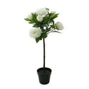 Northlight 31" Blooming Peony Flower Artificial Potted Plant - Green/White