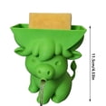 thumbnail image 2 of Cute Highland Cattle Sponge Holder with Drainage - Funny Scrub Sponge Stand for Kitchen Sink Countertop Organizer Gadget, 2 of 7