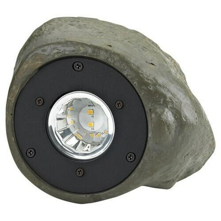 Black Rock Stone Spot Landscape Light Low Voltage Warm White LED Clear Glass