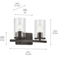 thumbnail image 4 of Kichler Lighting - Crosby - 2 Light Bath Vanity-8.75 Inches Tall and 15.25, 4 of 7