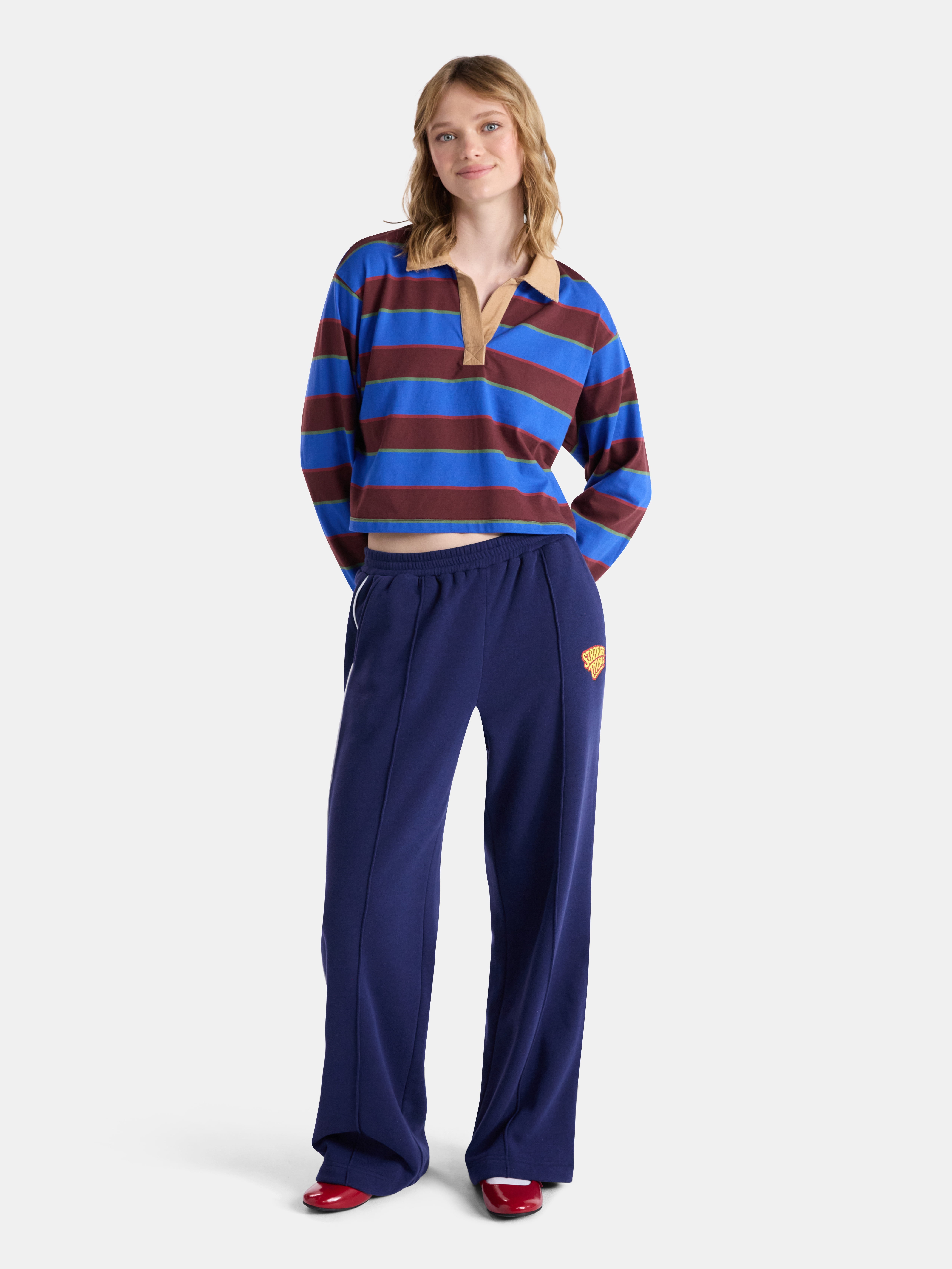 Netflix Stranger Things Cotton Rugby Polo from No Boundaries, Women’s and Women’s Plus