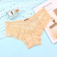 thumbnail image 2 of Ropa interior de mujer de encaje sexy de cintura media de alta gama con tiras cruzadas de lazo y ropa interior de mujer, 2 of 6