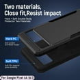 thumbnail image 3 of for Pixel 6A 6.1 Inch Double Layer Hybrid Military Grade Rugged Shock Resistant Drop Case with 1 PCS Magnetic Car Mount and 1 PCS HD Tempered Glass Screen Protector (Black), 3 of 14
