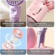 thumbnail image 3 of Mini Humidifier Spray Handheld Fan, Rechargeable USB Fan, 4 Adjustable Wind Speeds, Portable Handheld Fan (Purple), 3 of 5