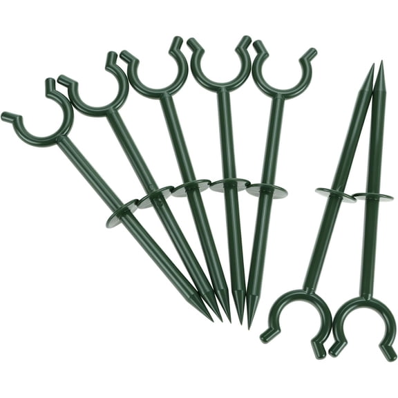 PYYAN-3/4" Garden Hose Holder Brackets - 20 Pcs Plastic Outdoor Hose Guide Stakes Support Spike Tool