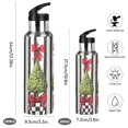 thumbnail image 2 of Yayeee 20oz Insulated Water Bottle Double Wall Stainless Steel with Flip Straw Lid, Black Striped Trees, 2 of 7