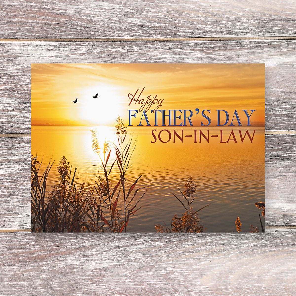 Current Sunrise Son-in-Law Father’s Day Greeting Card with White Envelope, Happy Greetings for Any Father, Grandfather, Son, Husband, Brother, Uncle, or Step Dad, Large 5"x7" Single Card