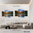 thumbnail image 3 of Elephant Stock Dream Lake Landscape Wall Art - Horizontal Multi Panel Canvas - Living Room Wall Decor - Nature Multi Panel - Blue And Orange Decor - 75" x 48", 3 of 4
