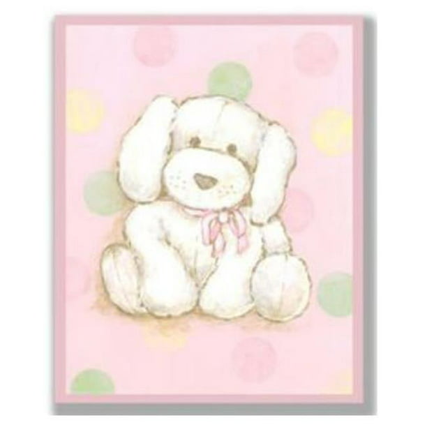Stupell Industries BRP-956 Chiot Rose Polka Dot Rect Plaque Murale