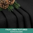 thumbnail image 2 of Classroom 100% Linen Blackout French Door Curtains, Classroom Door Window Cover, Privacy Shades Thermal Insulated Small Window Covering, 1 Panel, W8 X L36 Inch, Black, 2 of 9