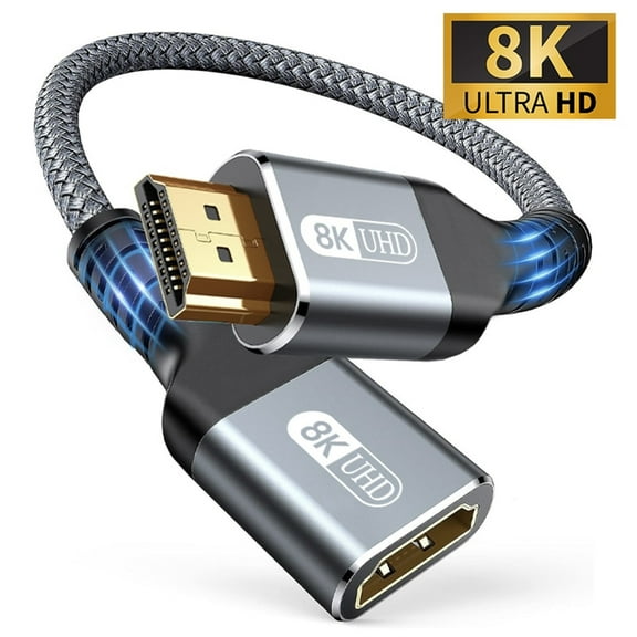 HDMI 2.1 8K Male to Female Cable HDMI Extension Braided Cord 8K@60Hz 4K@240Hz Extender Adapter
