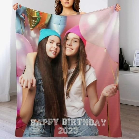 Personalised Blankets for Adults, Personalised Photo Blankets, Custom Blanket with Pictures, Personalised Gifts for Women Men, Personalised Birthday Gifts for Best Friends