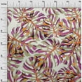 thumbnail image 3 of oneOone Polyester Spandex Purple Fabric Tropical Leaf Sewing Material Print Fabric By The Yard 56 Inch Wide, 3 of 4
