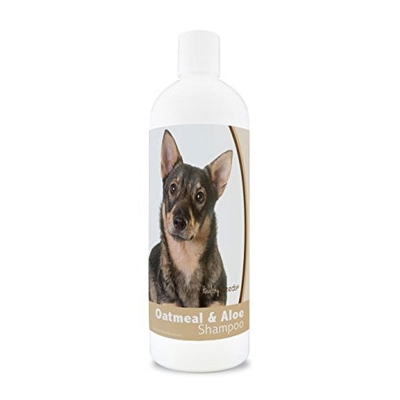 Healthy Breeds Swedish Vallhund Oatmeal Shampoo with Aloe 16oz Mild & Gentle for Sensitive Skin - Hypoallergenic Formula & pH Balanced