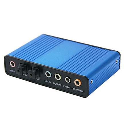 HDE USB 2.0 External Sound Card 6 Channel 5.1 Surround Sound Optical Audio Output Adapter for PC and