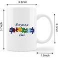 thumbnail image 4 of All are Welcome Here Diversity Colorful Puzzle Ceramic Mug-11oz Coffee Milk Tea Mug Cup with Handle,Back to School Gifts for Teachers Students Boys Girls Teens,Diversity Equity and Inclusion Gifts, 4 of 5