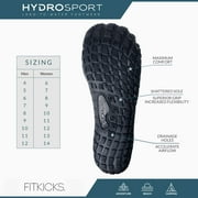 FITKICKS HydroSport Land-to-Water Footwear Barefoot Shoes, Teal (Unisex)