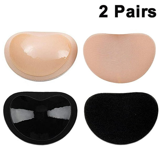 1 Pair Silicone Bra Inserts Self-Adhesive Bra Pads Inserts Removable Sticky Breast  Enhancer Pads Breast Lifter For Women