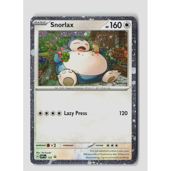 2023 Scarlet & Violet Snorlax Black Star Promo Holo SVP EN 122 English Pokemon Card