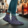 thumbnail image 3 of POLERO Women's Purple Butterfly Blue Galaxy Star Walking Shoes High Top Office Work Flats Shoes High Top Running Athletic Sneakers for Walking Travel Outdoor Fitness Gym Indoor Sneaker, 3 of 7