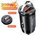thumbnail image 1 of 100W / 200W QC3.0 PD Car Charger 5A Fast Charing 2Port 12-24V Cigarette Socket Lighter Car USBC Charger for iPhone Power Adapter, 1 of 5