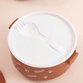 thumbnail image 2 of Stackable Bento Box Portable Leak Proof Bento Box Japanese Style Double-Layer Bento Box White, 2 of 5