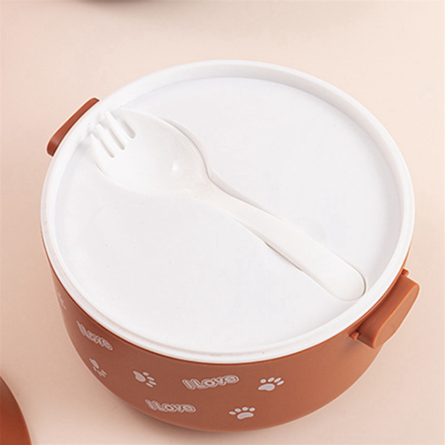 Stackable Bento Box Portable Leak Proof Bento Box Japanese Style Double-Layer Bento Box White