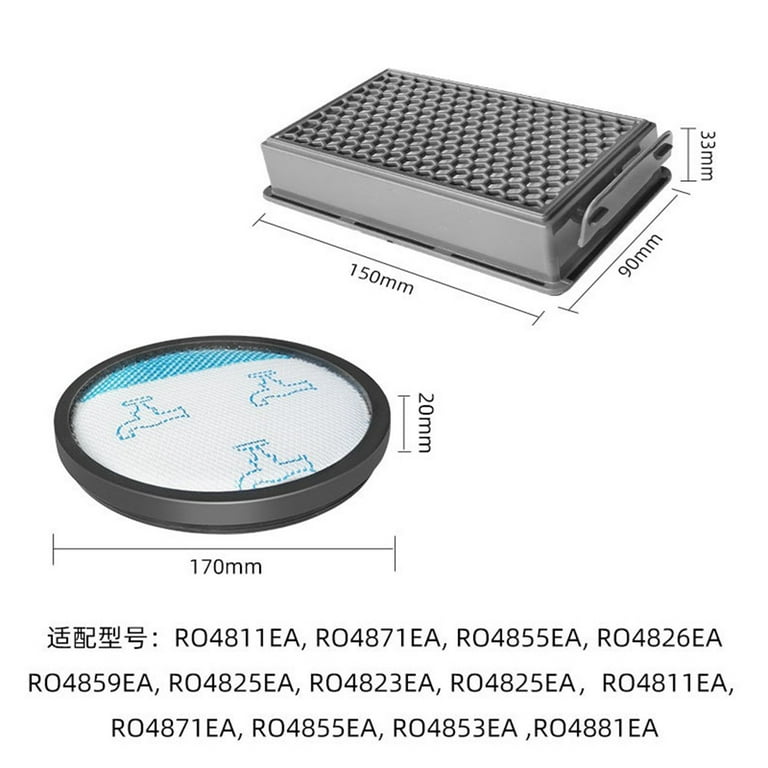 QIFEI Filter Set for Rowenta RO4825EA Compact Power XXL, RO4825 RO4871 TW48  