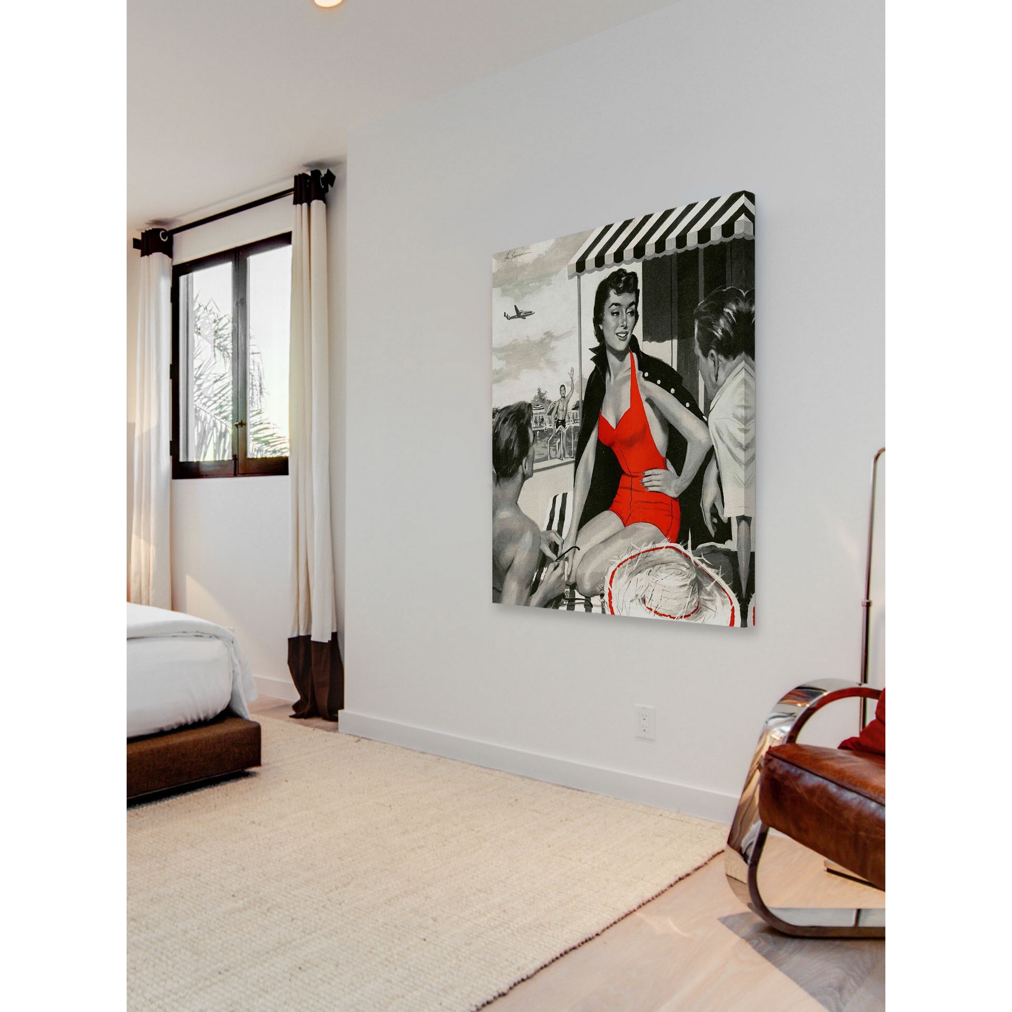 Marmont Hill "Red Hot Woman" Painting Print on Canvas