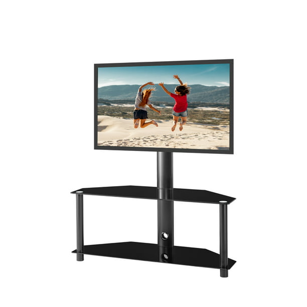 Table Top Tv Stand Universal Swivel, Glass Table Stand For Tv