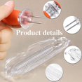 thumbnail image 4 of 12 Pieces Corn Cob Holders and Dish Set,Casewin Transparent Dish Stainless Steel Skewer Needle BBQ Tool and Plastic Corn Tray, 4 of 7