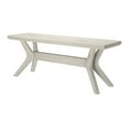 thumbnail image 3 of Plank+Beam Solid Wood Verso Dining Bench, 48" Entryway Bench, Minimalist Room Bench, White Sand, 3 of 10