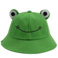 thumbnail image 2 of ECOMBOS Frosch Hut Eimer Sonnenhut für Frauen Frosch Eimer Hut Sommer Draussen Faltbar Atmungsaktiv Fischerhut für Damen MFZFUKR LKX-0698-1, 2 of 8