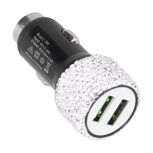 Double USB Chargeur de voiture,USB Chargeur de voiture 5V Double adaptateur de voiture rapide Port Bling USB Chargeur de voiture multifonctionnel