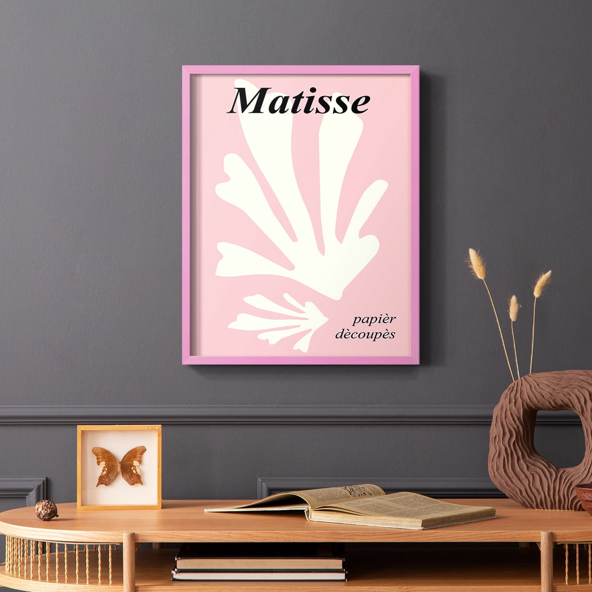 Matisse CCCLVI in Pink Solid Wood 8 x 10 Framed Print