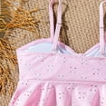 thumbnail image 3 of REDARER Girls Two Piece Tankini Swimsuit Eyelet Ruffle Flounce UPF 50+ Sun Protective Swimwear Summer,11-12 Years, 3 of 8