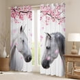 thumbnail image 2 of Manfei Pink Cherry Blossom Black Out Curtains,Farm Animal Curtains Pack of 2 (42x63 Each),Country Farmhouse Lodge Bedroom Curtains For Boys Kids,Super Cozy Room Decor, 2 of 6