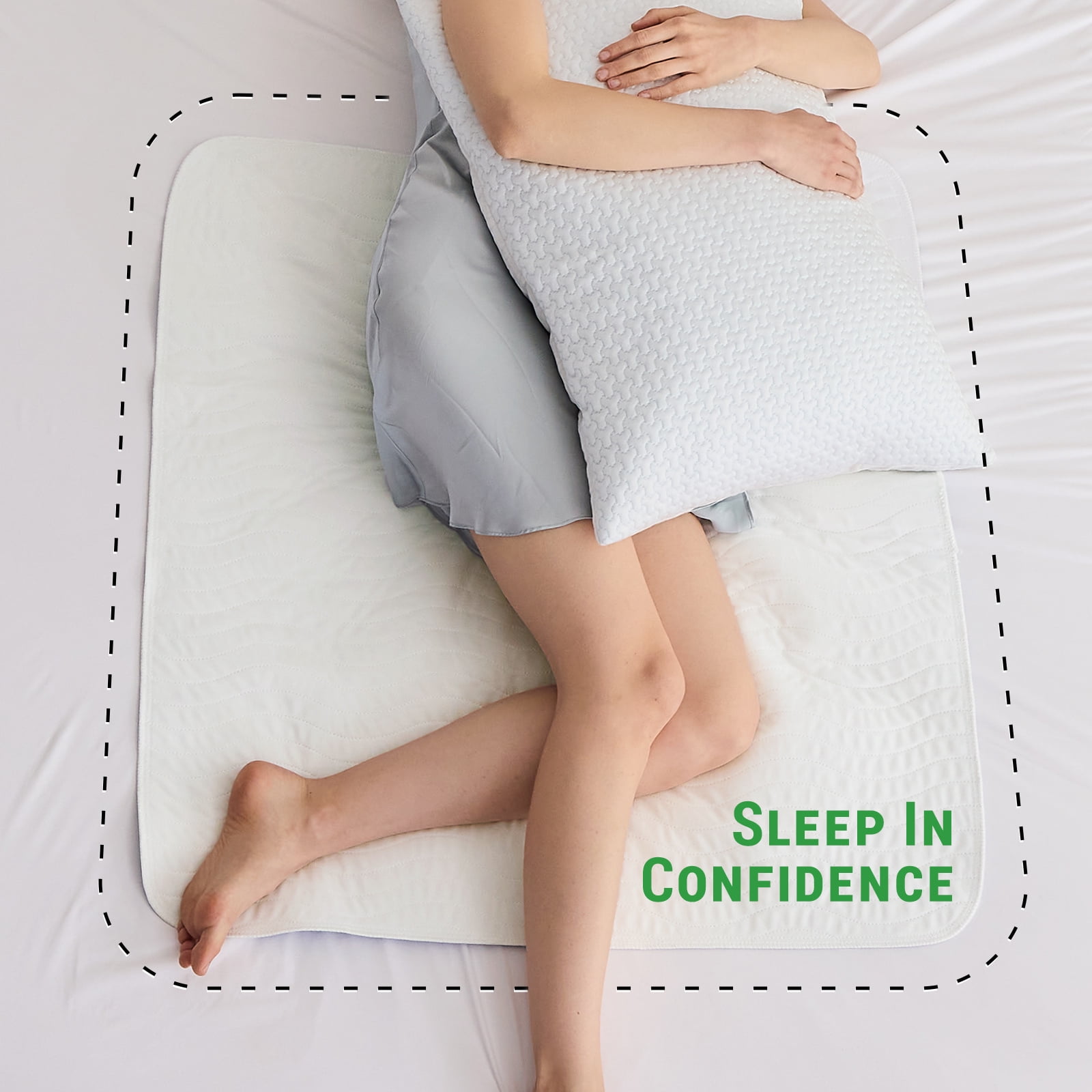 Gogreen Waterproof Reusable Underpads, 4-Layer Heavy Absorbency & Quilted Washable Pads for Kid, Adult, Elderly & Pet, Bedwetting Incontinence Pad for Bed, Sofa, Floor, Couch (34" x 36", Pack of 4)