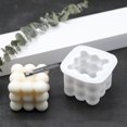 thumbnail image 3 of Artesanía Molde de velas perfumadas de cubo redondo DIY, moldes de jabón de cera de soja hechos a mano de silicona Likrtyny Decoraciones, 3 of 6