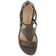 thumbnail image 5 of Journee Womens Trayle Wedge Back Heel Zip Sandals, Widths Available, 5 of 10