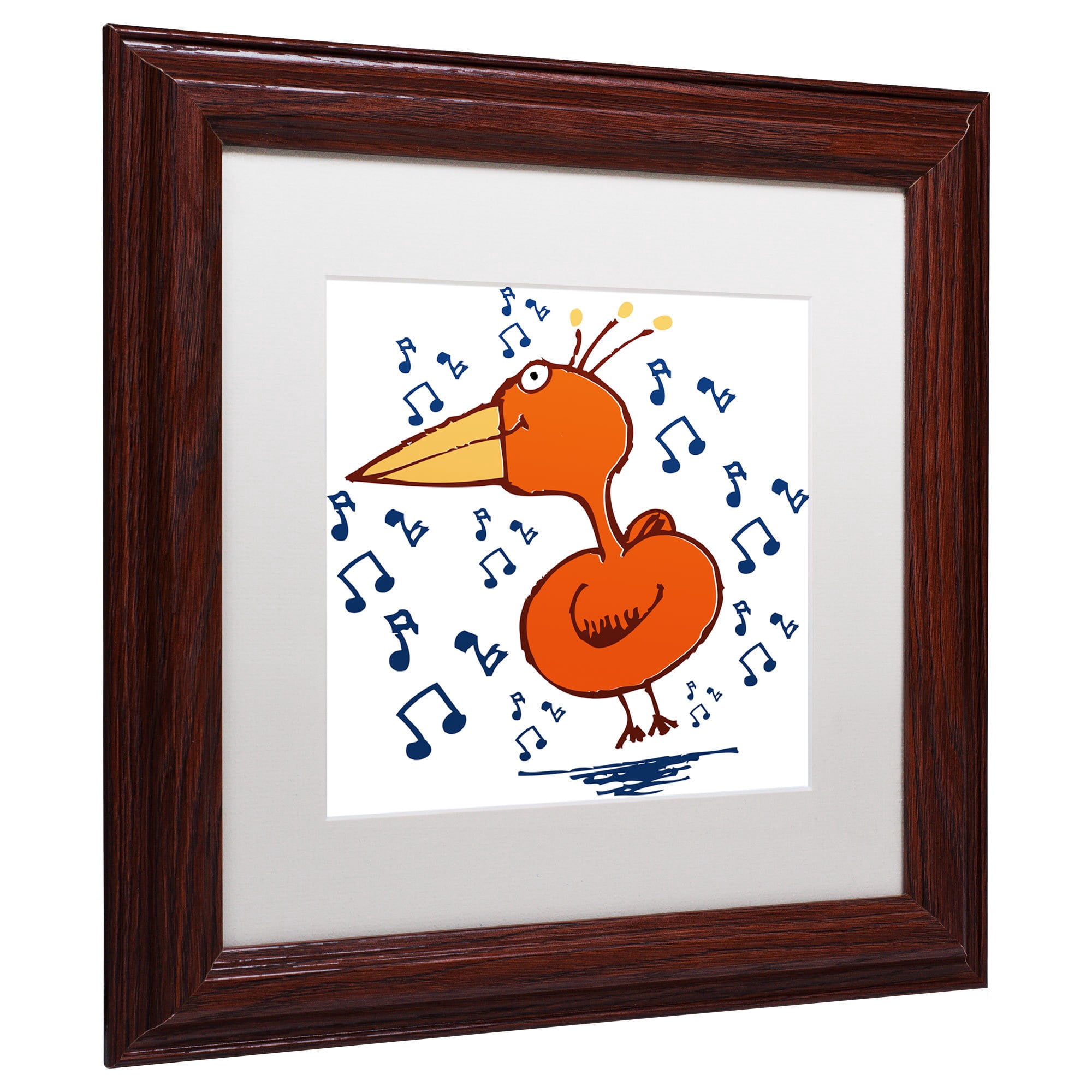 Carla Martell 'Music Bird' Matted Framed Art