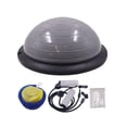 thumbnail image 2 of Pelota de equilibrio,Pelota de equilibrio de media altura para ejercicio con superficie antideslizante,Pelota de ejercicios de equilibrio de 46 cm de diámetro,Equipo de entrenamiento de Gris, 2 of 8