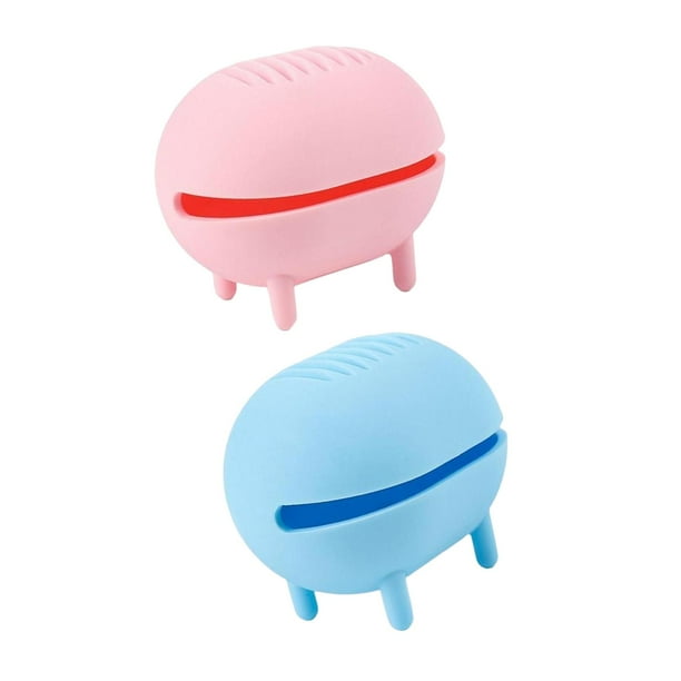 Caja de Almacenamiento para Soporte de Esponja de Maquillaje - Paquete de 2 unidades Rosa y azul