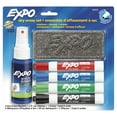 thumbnail image 1 of EXPO Dry Erase Markers, Low Odour Ink, Chisel Tip, Assorted Colours, 6 Piece Set (w/ Eraser & Cleaner), 1 of 5