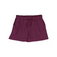 thumbnail image 2 of Cherryloom soft PJ set with v-neck tee and drawstring shorts PJ set in berry cotton/modal blend, 2 of 2
