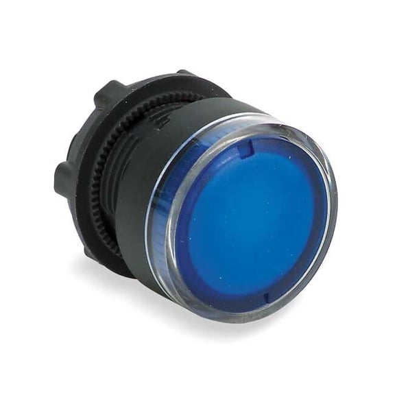 Push Button Operator, Flush, Momentary Action, Push Release, Illuminated, Blue