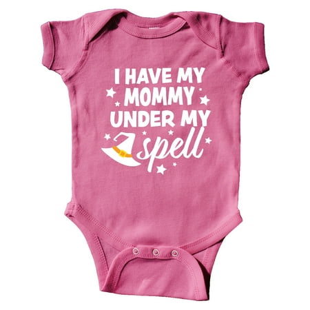 

Inktastic I Have My Mommy Under My Spell with Cute Witch Hat Gift Baby Boy or Baby Girl Bodysuit