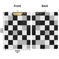 thumbnail image 5 of FORMRS Acrylic Clipboard with Low Profile Clip Standard A4 Letter Size, 12.5" x 9", Black and Gray Plaid Pattern, 5 of 8