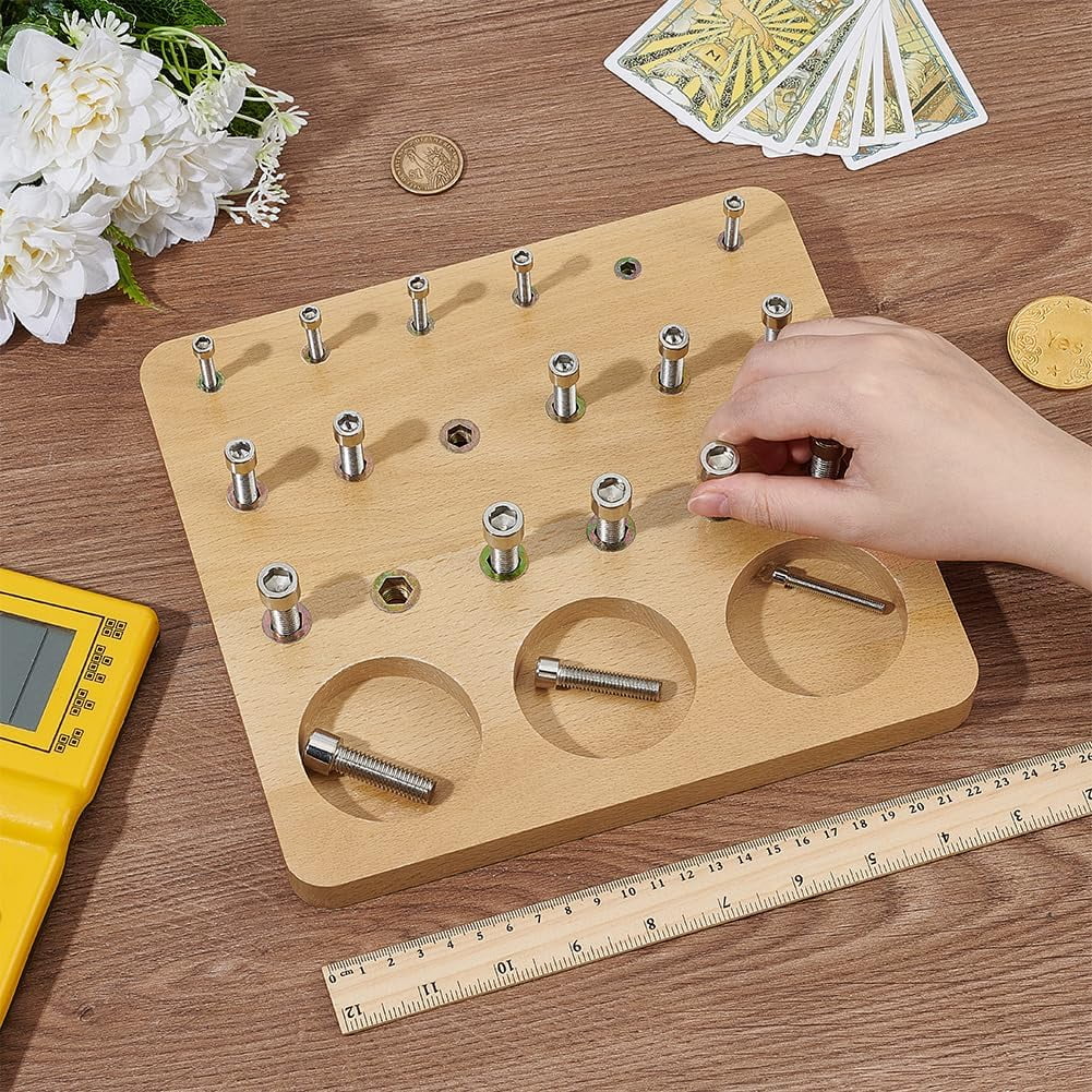 Wooden Pegboard for Occupational Therapy Finger Dexterity
